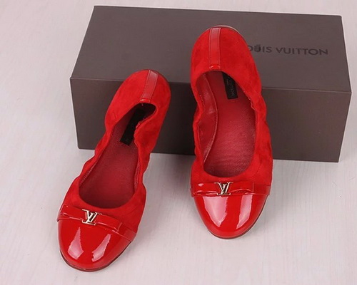 LV Shallow mouth flat shoes Women--007